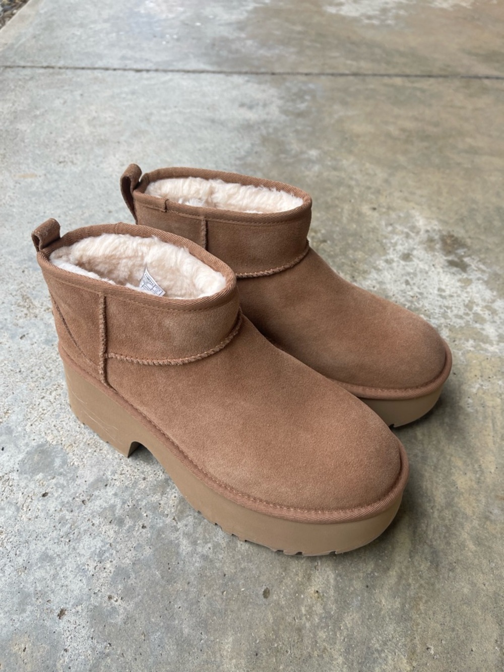 NWT UGG Classic Ultra Mini New Heights Chestnut Womens Size 9 Boot Platform - Picture 4 of 8